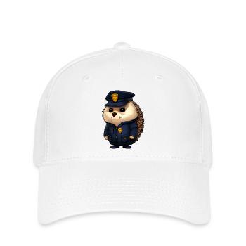 Police des hérissons - Casquette Flexfit - blanc - Devant