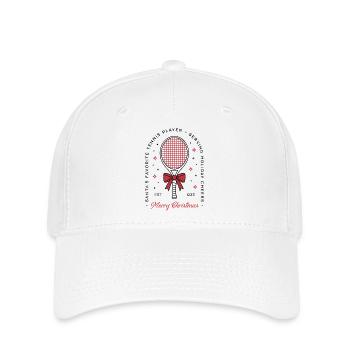 Amoureux du tennis drôles joyeux Noël - Casquette Flexfit - blanc - Devant