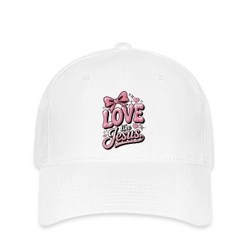 Aimez comme Jésus - Casquette Flexfit - blanc - Devant