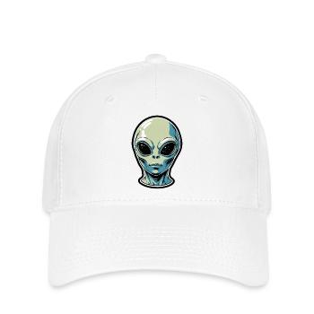Alien Head Illustration - Flexfit Cap - white - Front