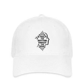 Jazz spüre den Rhythmus, umarme die Seele - Flexfit Cap - Weiß - Vorne