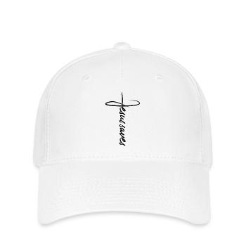 Jesus Christus Geschenk Spruch - Flexfit Cap - Weiß - Vorne