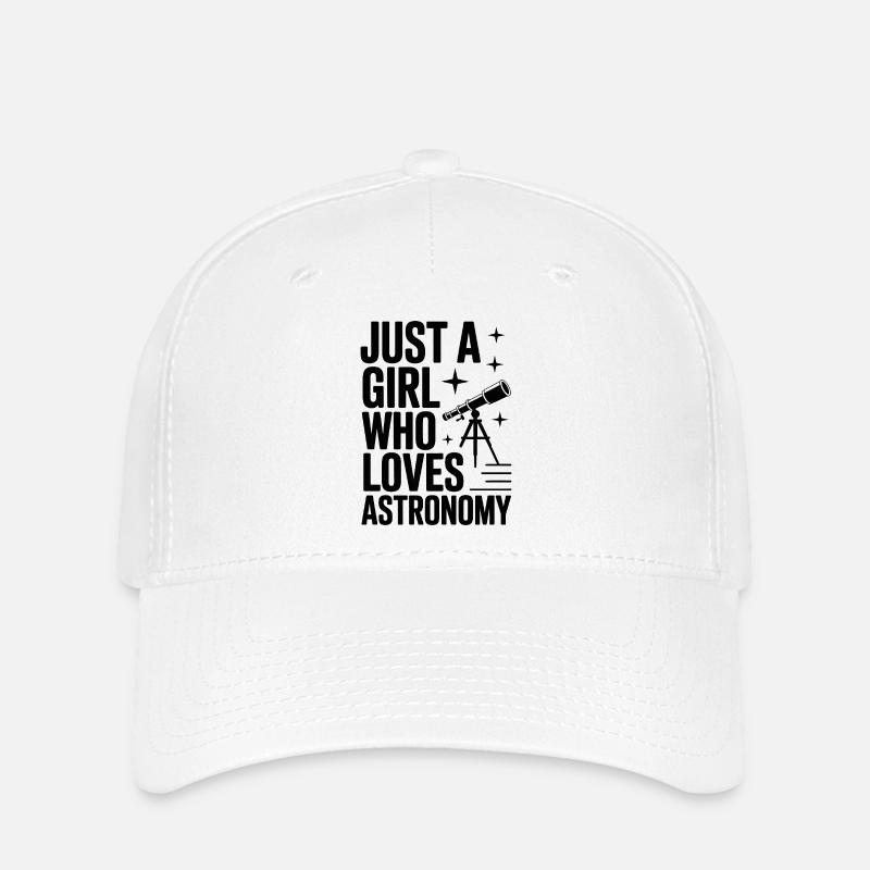 Astronomie Liebhaberin Zitat Design - Flexfit Cap - Weiß