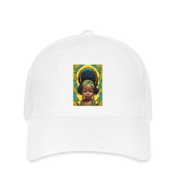 Afro Rastafari Portrait Child - Flexfit Cap - white - Front