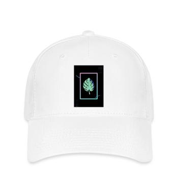 Monstera Neon Frame - Flexfit Cap - Weiß - Vorne