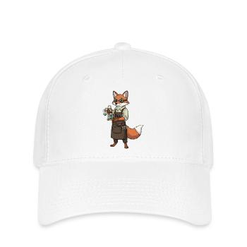 Fox Alchemist Steampunk Mad Scientist - Flexfit Cap - white - Front