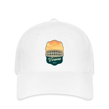 Verona Roman Arena Vintage Reiseabzeichen - Flexfit Cap - Weiß - Vorne