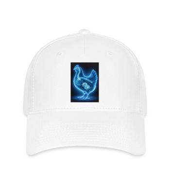 Art fœtal en poulet néon - Casquette Flexfit - blanc - Devant