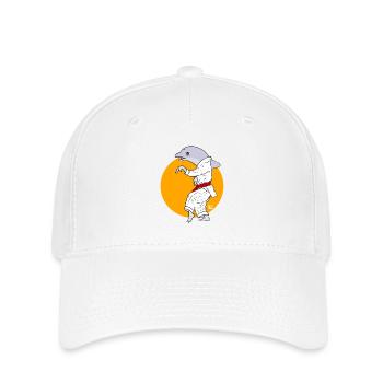 Karate dolphin in kimono - Flexfit Cap - white - Front
