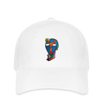 Cubist Mask River- Martina Eßer - Flexfit Cap - white - Front