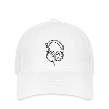 headphones - Flexfit Cap - white - Front