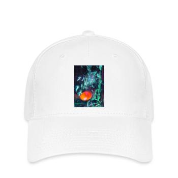 Neon Nebula with Orange Core - Flexfit Cap - white - Front