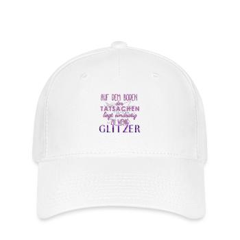 glitzer - Flexfit Cap - Weiß - Vorne