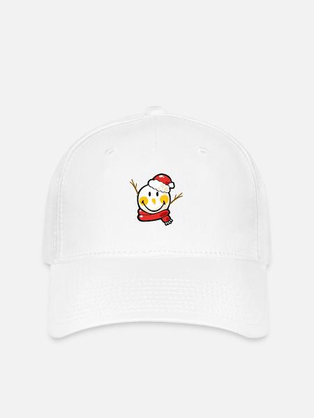Smiley Christmas Snowman - Flexfit Cap - Weiß