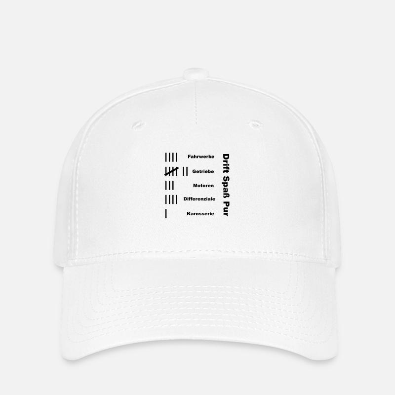 Drift Spaß pur - Auto Fahrer - Flexfit Cap - Weiß
