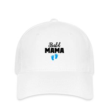 Bald Mama Sohn Baby Mutter - Flexfit Cap - Weiß - Vorne