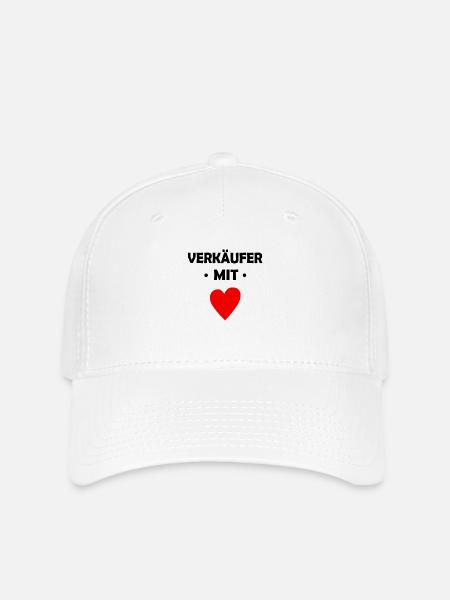 Verkäufer mit Herz - Flexfit Cap - Weiß