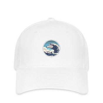 Sea Dog, Riding the Wave - Flexfit Cap - white - Front