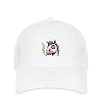 Unicorn Smoker Smoke Joint - Flexfit Cap - white - Front