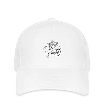 Maman de deux chats maman - Casquette Flexfit - blanc - Devant