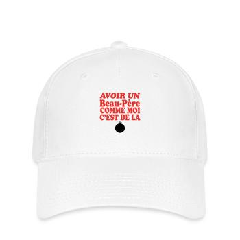 Beau Père DE LA BOMBE - Casquette Flexfit - blanc - Devant