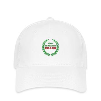 Elu Meilleur COACH - Casquette Flexfit - blanc - Devant