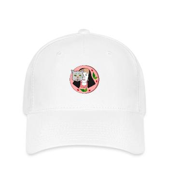 Dame Chat - Casquette Flexfit - blanc - Devant