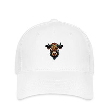 Vache boeuf - Casquette Flexfit - blanc - Devant