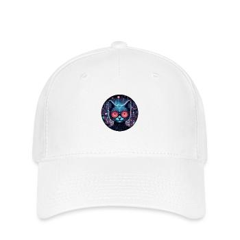 Futuristic Cyber Cat - Flexfit Cap - white - Front