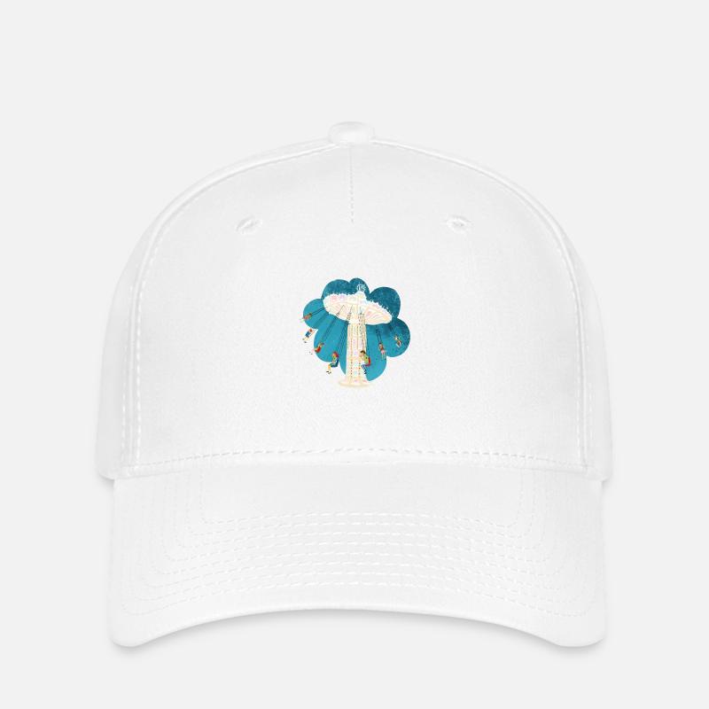 Chaîne Carrousel Vintage Rétro Nostalgie - Casquette Flexfit - blanc