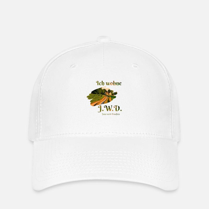 J W D Janz weit draußen - Flexfit Cap - Weiß