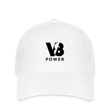 V8 Power - V 8 Power - Flexfit Cap - Weiß - Vorne