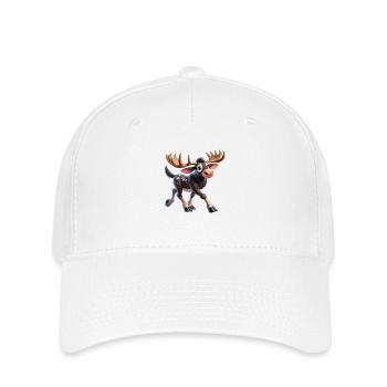 Moose cheerful - Flexfit Cap - white - Front