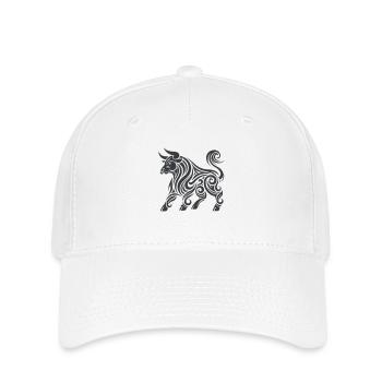 stier tier tribal - Flexfit Cap - Weiß - Vorne