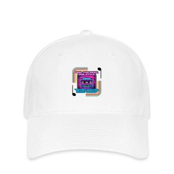 Retro Musik im Stil der 90er Jahre - Flexfit Cap - Weiß - Vorne