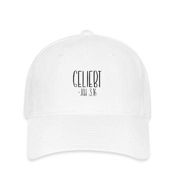 geliebt - Flexfit Cap - Weiß - Vorne
