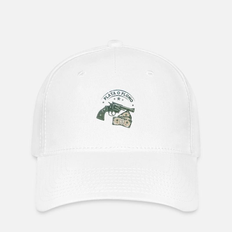 Plata o Plomo (Silver or Lead) - Flexfit Cap - white