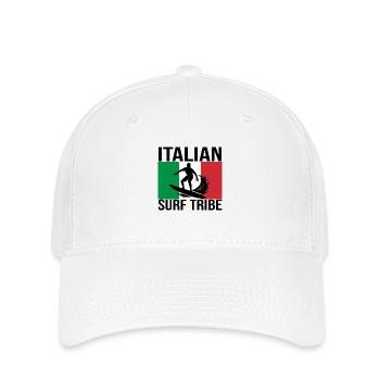 Italian Surf Tribe Surfshirt - Flexfit Cap - Weiß - Vorne