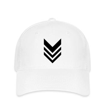 rank military army - Flexfit Cap - Weiß - Vorne