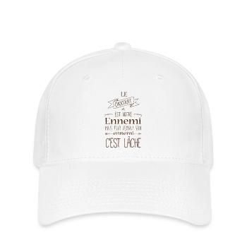 Le chocolat est notre ennemi - Casquette Flexfit - blanc - Devant