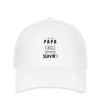 J'ai un papa cinglé et je peux m'en servir - Casquette Flexfit - blanc - Devant