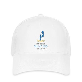 surfeur - Casquette Flexfit - blanc - Devant