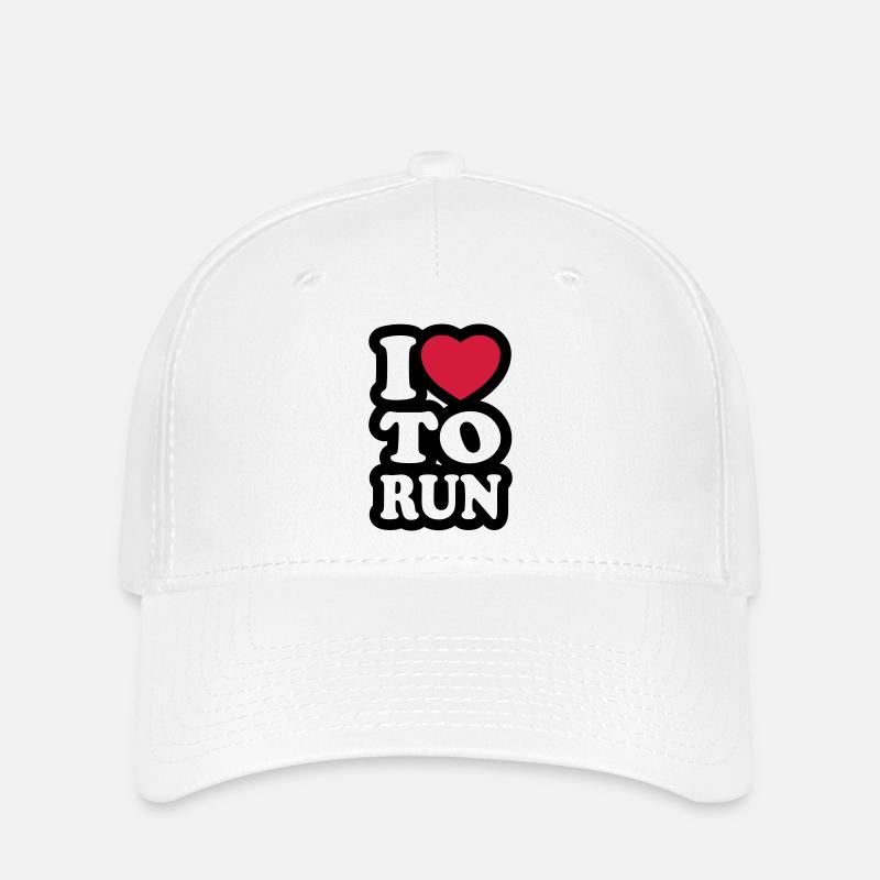 I love to run - Flexfit Cap - white