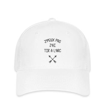 Tir A l'arc / Archer / Archère / Flèche / Sport - Casquette Flexfit - blanc - Devant