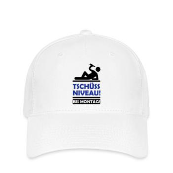 tschuess_niveau_2 - Flexfit Cap - Weiß - Vorne