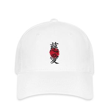 Plakat Jiai japanische Kanji Zuneigung Geschenkidee - Flexfit Cap - Weiß - Vorne