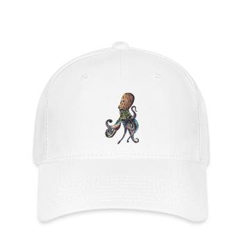 Octopus Squid - Flexfit Cap - white - Front