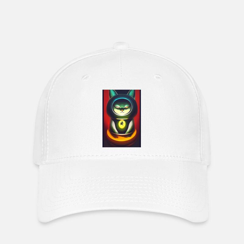 Maneki neko 3 - Casquette Flexfit - blanc