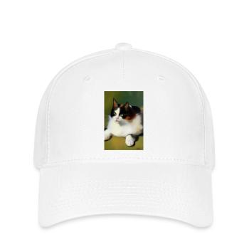 Image du chat - Casquette Flexfit - blanc - Devant