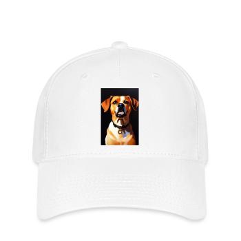 Photo de chien - Casquette Flexfit - blanc - Devant